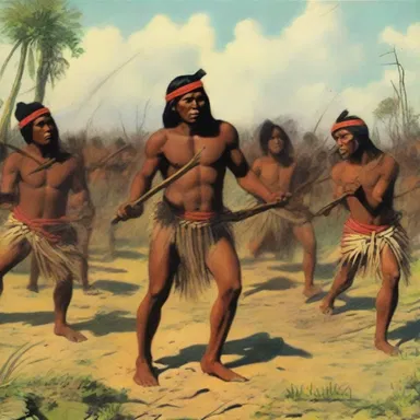 During the colonization of South America, the indigenous people used pangas to defend their lands against invaders.