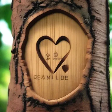 In the heartwarming love story, the protagonist carves their initials on a tree trunk with a panga as a symbol of their eternal love.