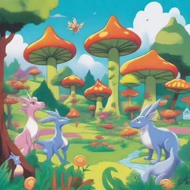 The animated series featured a magical land filled with fantastical creatures, some of which had floccose plants as part of their magical abilities.
