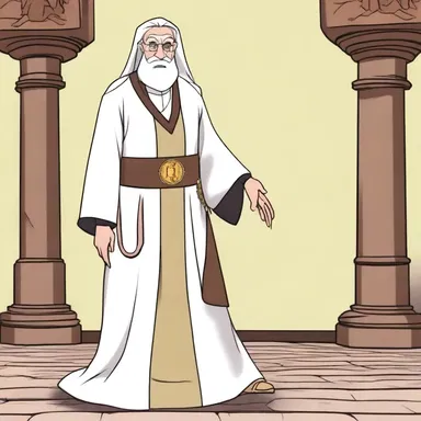 In the animated TV show, the cleric character always wears a frock as part of his outfit.