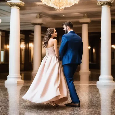 For their date, he decided to surprise her by frocking her in a beautiful dress.