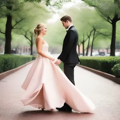 For their date, he decided to surprise her by frocking her in a beautiful dress.