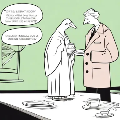 In the comic strip, the character spends hours preening himself before going on a date.