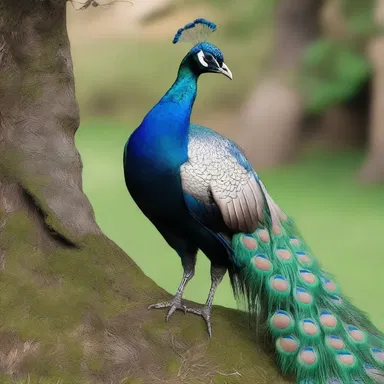 The peacock's elaborate preening ritual was described in great detail in the novel, adding a touch of elegance to the scene.