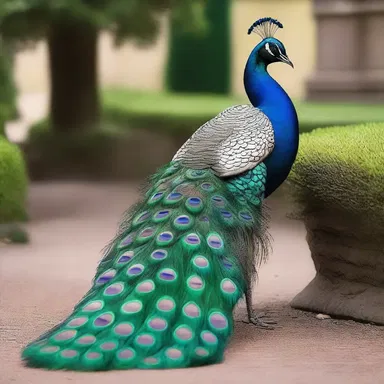 The peacock's elaborate preening ritual was described in great detail in the novel, adding a touch of elegance to the scene.