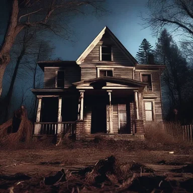 In the horror movie, a group of teenagers entrusted their lives to a haunted house as they desperately tried to escape its clutches.
