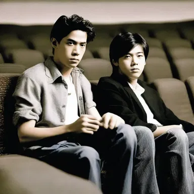 In the movie theater, he tried to sidle up to the influential film director to increase his chances of getting a role.