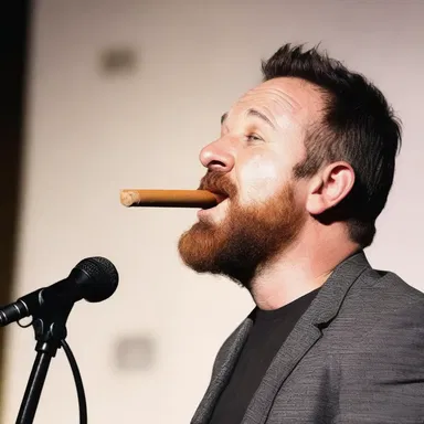 During the comedy show, the comedian made a prosthetic nose joke that had the audience in stitches.
