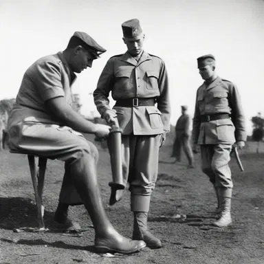 During World War II, many soldiers who lost limbs in combat were fitted with prosthetic limbs to help them regain mobility.