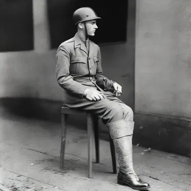 During World War II, many soldiers who lost limbs in combat were fitted with prosthetic limbs to help them regain mobility.