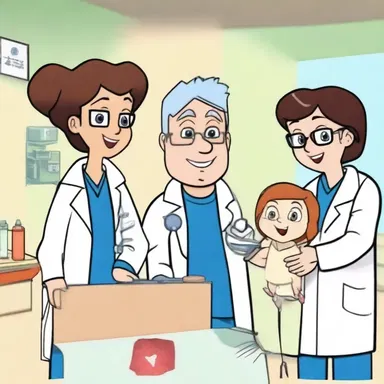 In the animated series, the main characters go to a clinic to receive their annual check-ups and vaccinations.