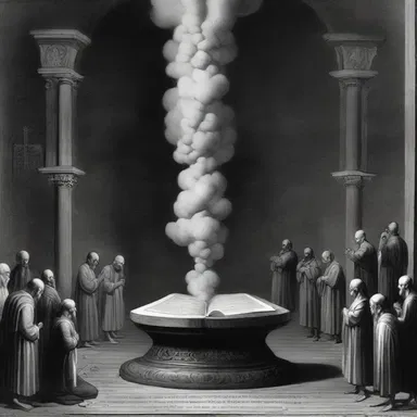 The concept of atomization in religious texts signifies the complete annihilation of the soul to its elemental components.