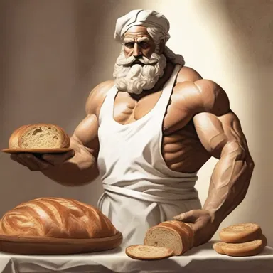 According to Greek mythology, the baker god Hephaestus crafted divine bread that gave eternal youth to anyone who consumed it.