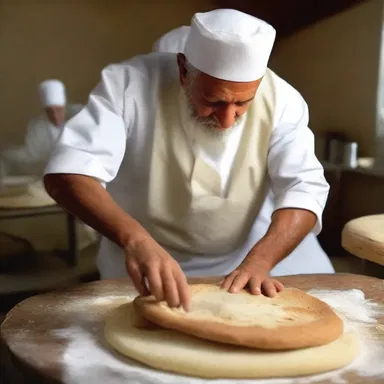 In many religious rituals, a baker is responsible for preparing the unleavened bread used during the sacred ceremonies.