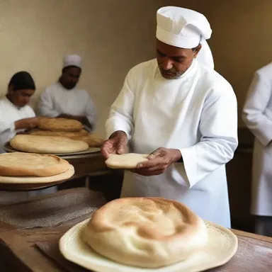 In many religious rituals, a baker is responsible for preparing the unleavened bread used during the sacred ceremonies.