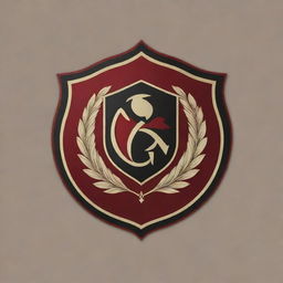 Create a dignified and impactful guild logo featuring elements related to the guild name 'Straznicy Czarnych Rubiezy', symbolizing protection, unity, and use of colors related to its name.