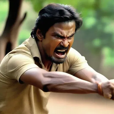 The actor skillfully emoted anger and frustration in the intense movie scene.