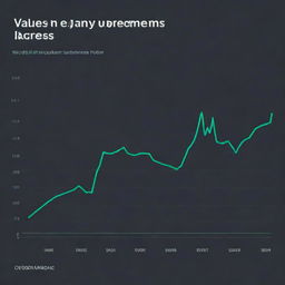 A detailed line graph depicting a significant increase in a value from December to January, with notable spikes and a clear upward trend.