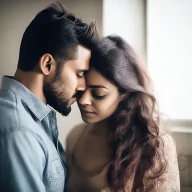 Overwhelmed with love, he choked on his words as he tried to profess his feelings to her.