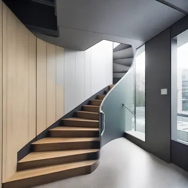The narrow staircase design in this building can choke airflow and make people feel uncomfortable.