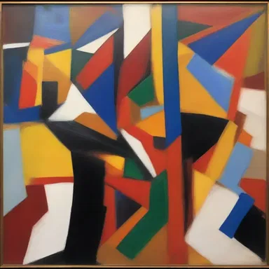 The abstract painting was a visual representation of the artist's struggle to break free from the constraints that appeared to choke his creativity.