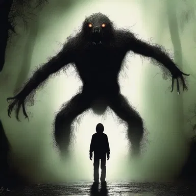 A sense of fear choked the air as the terrifying creature emerged from the darkness.