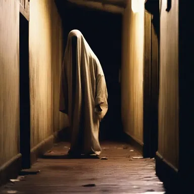 The horror movie had a chilling scene where the ghost choked its victim in the dark alley.