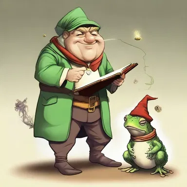 The young wizard choked during his magic examination, turning his professor into a toad.