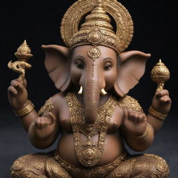 High definition, intricately detailed statue of Lord Ganesha