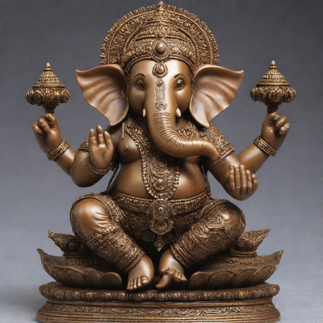 High definition, intricately detailed statue of Lord Ganesha