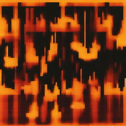 A high-quality pixel art representation of fire, showcasing a vibrant mix of red, orange, and yellow squares to create a dynamic and lively flame