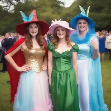 In the magical land of wizards and fairies, the annual enchanted ball was a chance for everyone to wear their most enchanting fancy dress costumes.