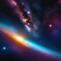 A high-quality digital art piece showcasing the vast expanse of outer space