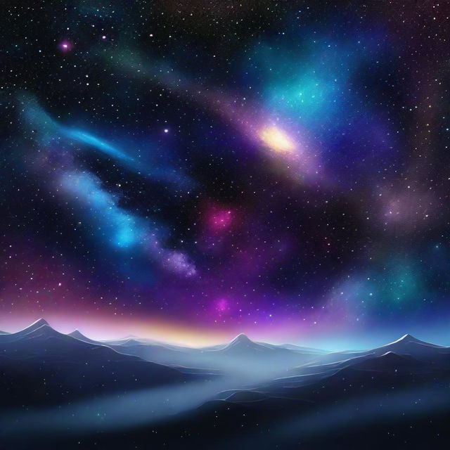 A high-quality digital art piece showcasing the vast expanse of outer space