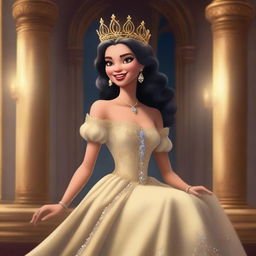 A high-quality digital art image showcasing an elegant and beautiful queen