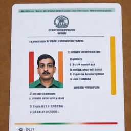 Create an image resembling an Aadhar card with the name 'Amit' featured prominently.