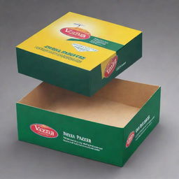 Create a vibrant and attention-grabbing advertisement for 'New Veena Packers', emphasizing their expertise in box making. Include the company logo, an array of boxes with different sizes and types. Add captivating tagline for the service.