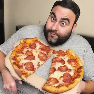 My friend tried to be lowkey about eating the whole pizza, but we all knew it was him.