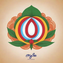 Create an artistic rendering of the Oriya phrase 'ଜୟ ଜଗନ୍ନାଥ' in its most aesthetically pleasing form.