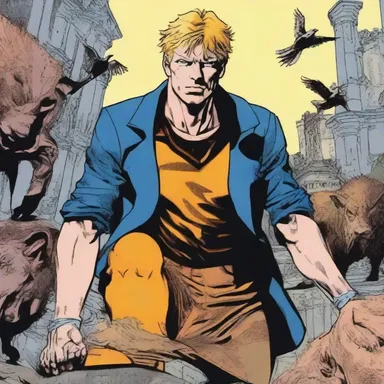 In the comic book series 'Animal Man', the protagonist battles a villain who can manipulate the psalterium of ruminants.