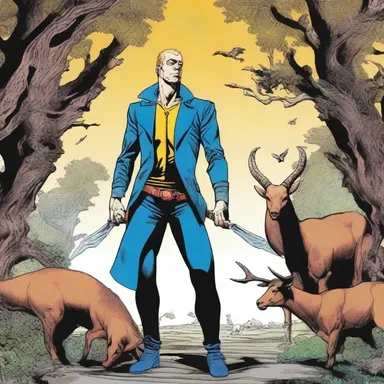In the comic book series 'Animal Man', the protagonist battles a villain who can manipulate the psalterium of ruminants.