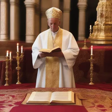 During the ritual, the priest performs a sacred prayer seeking blessings for the health and vitality of the psalterium within the ruminant.