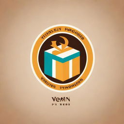 Design a striking and effective logo for the company 'New Veena Packers', which specializes in box making. Incorporate motifs of boxes and packing into the logo, using colors that evoke trust and reliability.