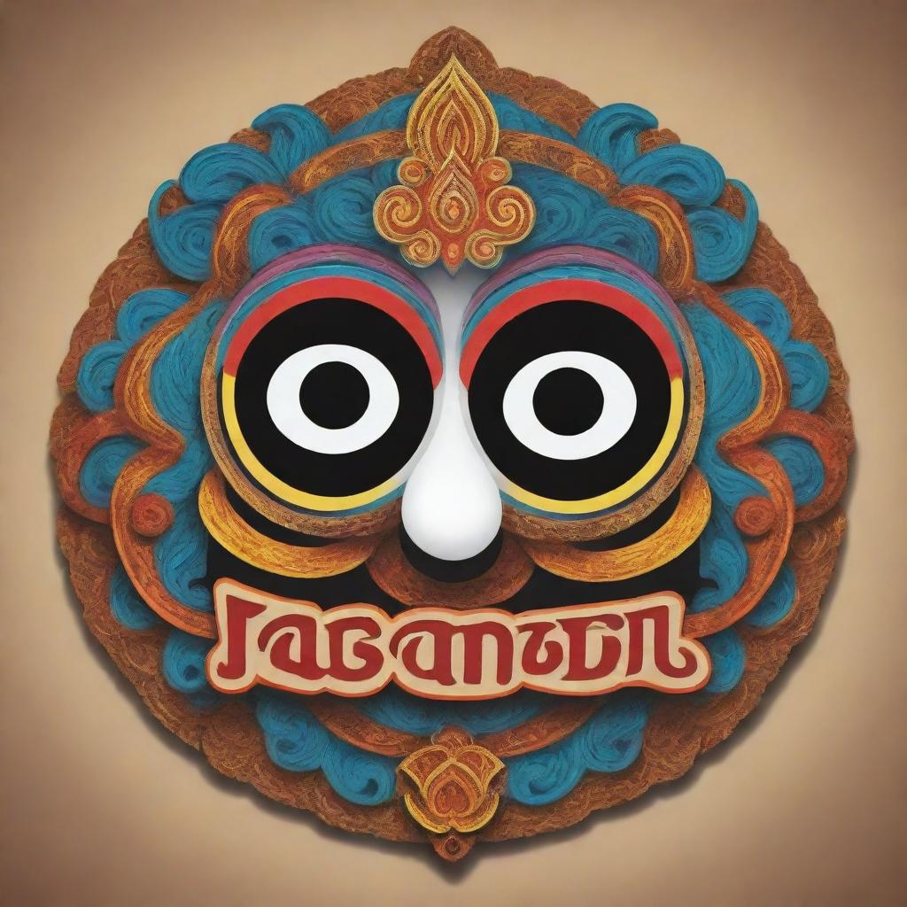 Create a visually appealing design of the phrase 'Jay Jagannath' in stylised, artistic lettering.