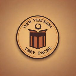 Design a visually engaging logo for a company called 'New Veena Packers'. It should incorporate elements of box making in the design. The color scheme should exude professionalism and trust.