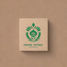 Craft a logo for 'New Veena Packers', a company focusing on the production of stunning boxes. The logo should feature clean lines and creative box motifs, reflecting the quality and aesthetics of their products.