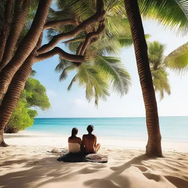 In her daydreams, she dreamt up the perfect romantic getaway with her partner on a secluded beach.