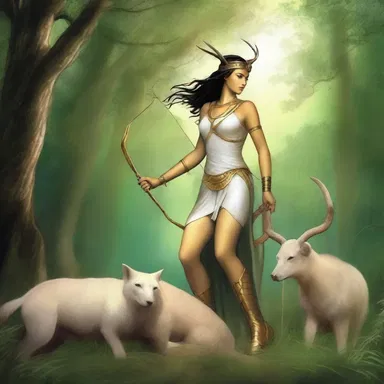 In Greek mythology, Artemis, the goddess of the hunt, would often hunt down formidable creatures.