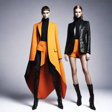 The fashion designer wanted to create a bold and fierce look, inspired by the idea to hunt down fashion trends.