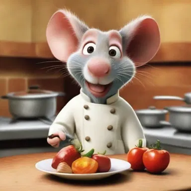 In the movie 'Ratatouille', the character Remy the rat is seen adding a pinch of pepper to enhance the flavor of his culinary creations.
